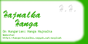 hajnalka hanga business card